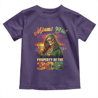 Miami Girl Skeleton Property of the 305 Toddler T Shirt Tropical City Florida Pride Street Style