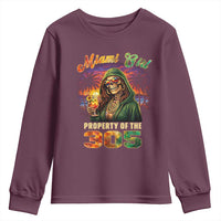 Miami Girl Skeleton Property of the 305 Youth Sweatshirt Tropical City Florida Pride Street Style