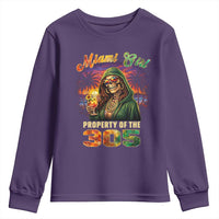 Miami Girl Skeleton Property of the 305 Youth Sweatshirt Tropical City Florida Pride Street Style