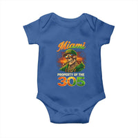 Miami Property of the 305 Skeleton Graphic Baby Onesie Street King with Sunset Florida Swag