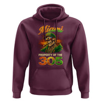 Miami Property of the 305 Skeleton Graphic Hoodie Street King with Sunset Florida Swag