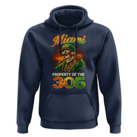 Miami Property of the 305 Skeleton Graphic Hoodie Street King with Sunset Florida Swag
