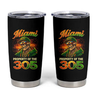 Miami Property of the 305 Skeleton Graphic Tumbler Cup Street King with Sunset Florida Swag