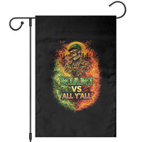 Miami vs All You All 305 Skeleton Flame Graphic Garden Flag Tropical City Pride Florida Love