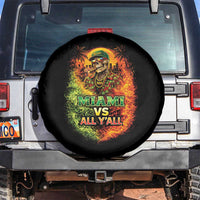 Miami vs All You All 305 Skeleton Flame Graphic Spare Tire Cover Tropical City Pride Florida Love