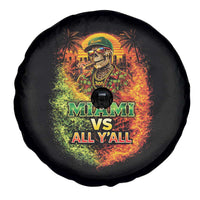 Miami vs All You All 305 Skeleton Flame Graphic Spare Tire Cover Tropical City Pride Florida Love
