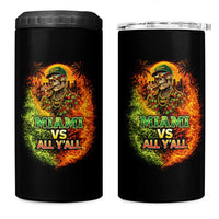 Miami vs All You All 305 Skeleton Flame Graphic 4 in 1 Can Cooler Tumbler Tropical City Pride Florida Love
