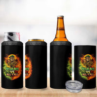 Miami vs All You All 305 Skeleton Flame Graphic 4 in 1 Can Cooler Tumbler Tropical City Pride Florida Love