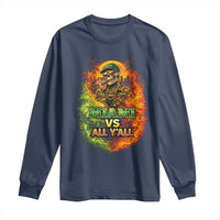 Miami vs All You All 305 Skeleton Flame Graphic Long Sleeve Shirt Tropical City Pride Florida Love