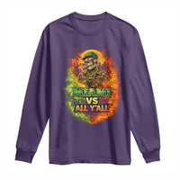 Miami vs All You All 305 Skeleton Flame Graphic Long Sleeve Shirt Tropical City Pride Florida Love