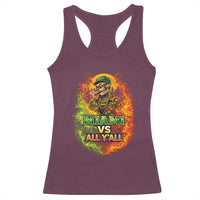 Miami vs All You All 305 Skeleton Flame Graphic Racerback Tank Top Tropical City Pride Florida Love