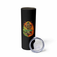Miami vs All You All 305 Skeleton Flame Graphic Skinny Tumbler Tropical City Pride Florida Love