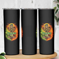 Miami vs All You All 305 Skeleton Flame Graphic Skinny Tumbler Tropical City Pride Florida Love