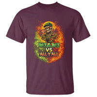 Miami vs All You All 305 Skeleton Flame Graphic T Shirt Tropical City Pride Florida Love