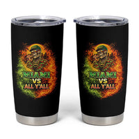 Miami vs All You All 305 Skeleton Flame Graphic Tumbler Cup Tropical City Pride Florida Love