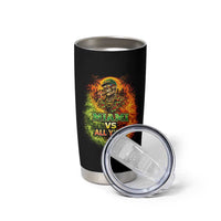 Miami vs All You All 305 Skeleton Flame Graphic Tumbler Cup Tropical City Pride Florida Love