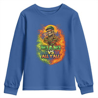 Miami vs All You All 305 Skeleton Flame Graphic Youth Sweatshirt Tropical City Pride Florida Love