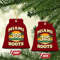 Vintage Miami 305 Roots Ceramic Ornament Retro Sunset Palm Trees Florida Natives