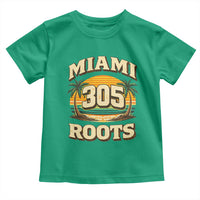 Vintage Miami 305 Roots Toddler T Shirt Retro Sunset Palm Trees Florida Natives