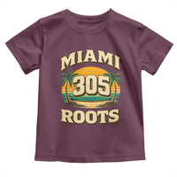 Vintage Miami 305 Roots Toddler T Shirt Retro Sunset Palm Trees Florida Natives