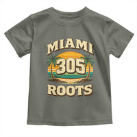 Vintage Miami 305 Roots Toddler T Shirt Retro Sunset Palm Trees Florida Natives