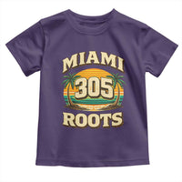 Vintage Miami 305 Roots Toddler T Shirt Retro Sunset Palm Trees Florida Natives