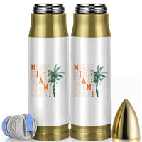 Miami Pride Palm Tree Graphic Bullet Tumbler Orange and Green Tropical City Vibes