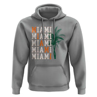 Miami Pride Palm Tree Graphic Hoodie Orange and Green Tropical City Vibes