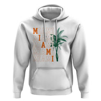 Miami Pride Palm Tree Graphic Hoodie Orange and Green Tropical City Vibes