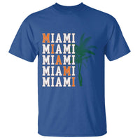 Miami Pride Palm Tree Graphic T Shirt Orange and Green Tropical City Vibes