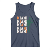 Miami Pride Palm Tree Graphic Tank Top Orange and Green Tropical City Vibes