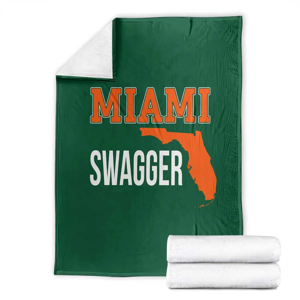 Miami Swagger Pride Throw Blanket Florida State Map Local Love