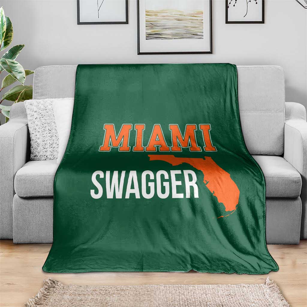 Miami Swagger Pride Throw Blanket Florida State Map Local Love
