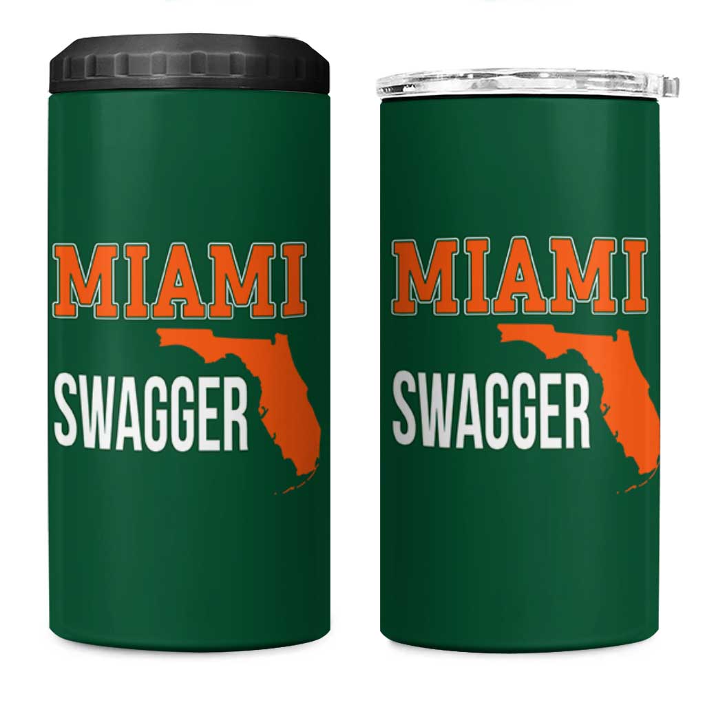 Miami Swagger Pride 4 in 1 Can Cooler Tumbler Florida State Map Local Love