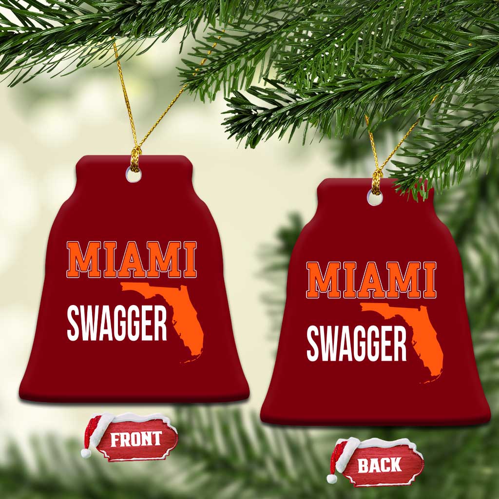 Miami Swagger Pride Ceramic Ornament Florida State Map Local Love