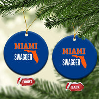 Miami Swagger Pride Ceramic Ornament Florida State Map Local Love