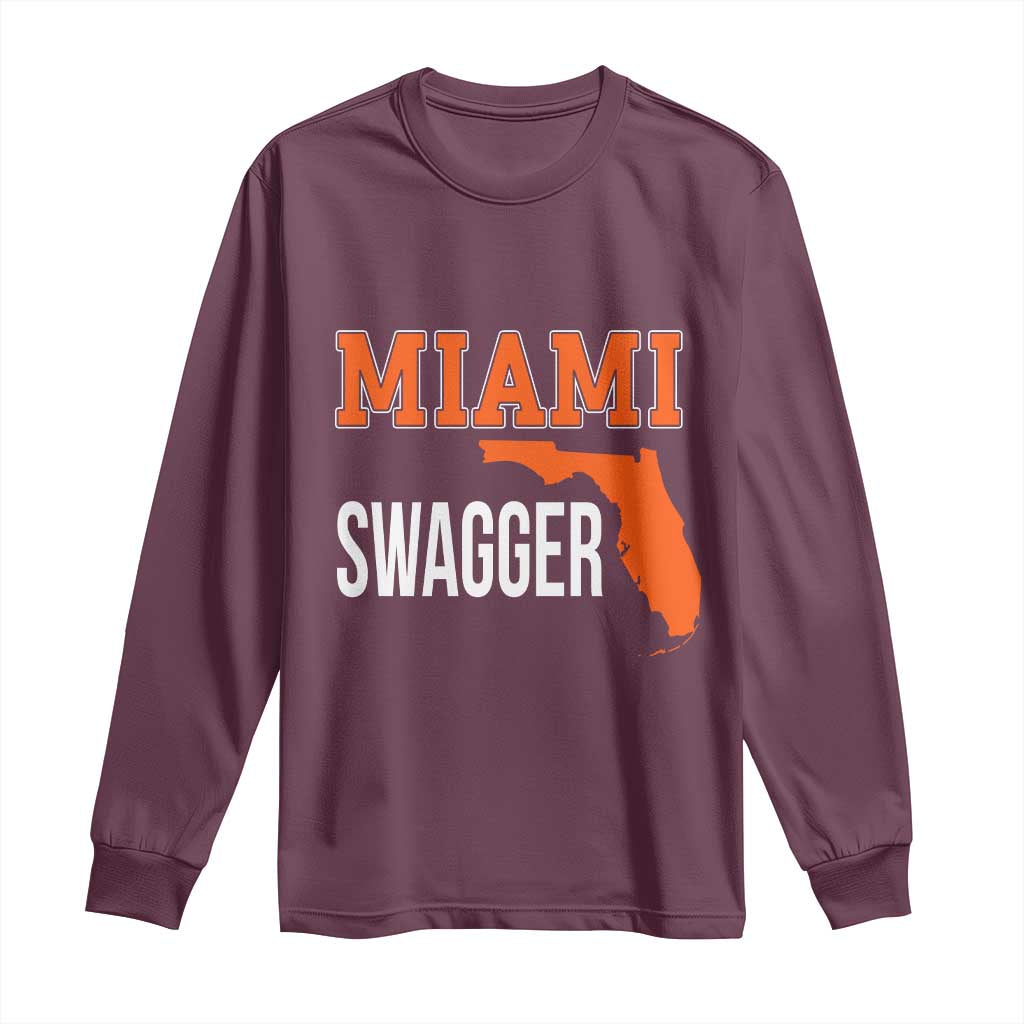 Miami Swagger Pride Long Sleeve Shirt Florida State Map Local Love
