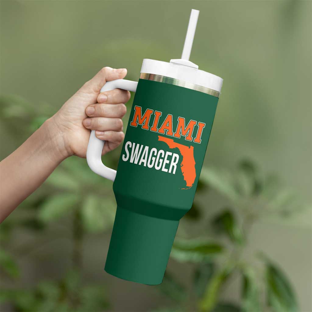 Miami Swagger Pride Tumbler With Handle Florida State Map Local Love