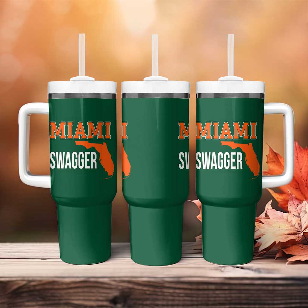 Miami Swagger Pride Tumbler With Handle Florida State Map Local Love