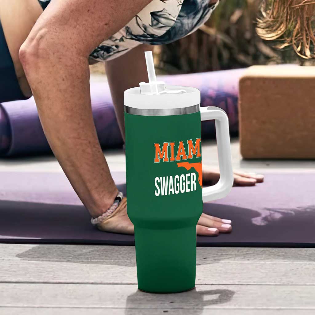 Miami Swagger Pride Tumbler With Handle Florida State Map Local Love