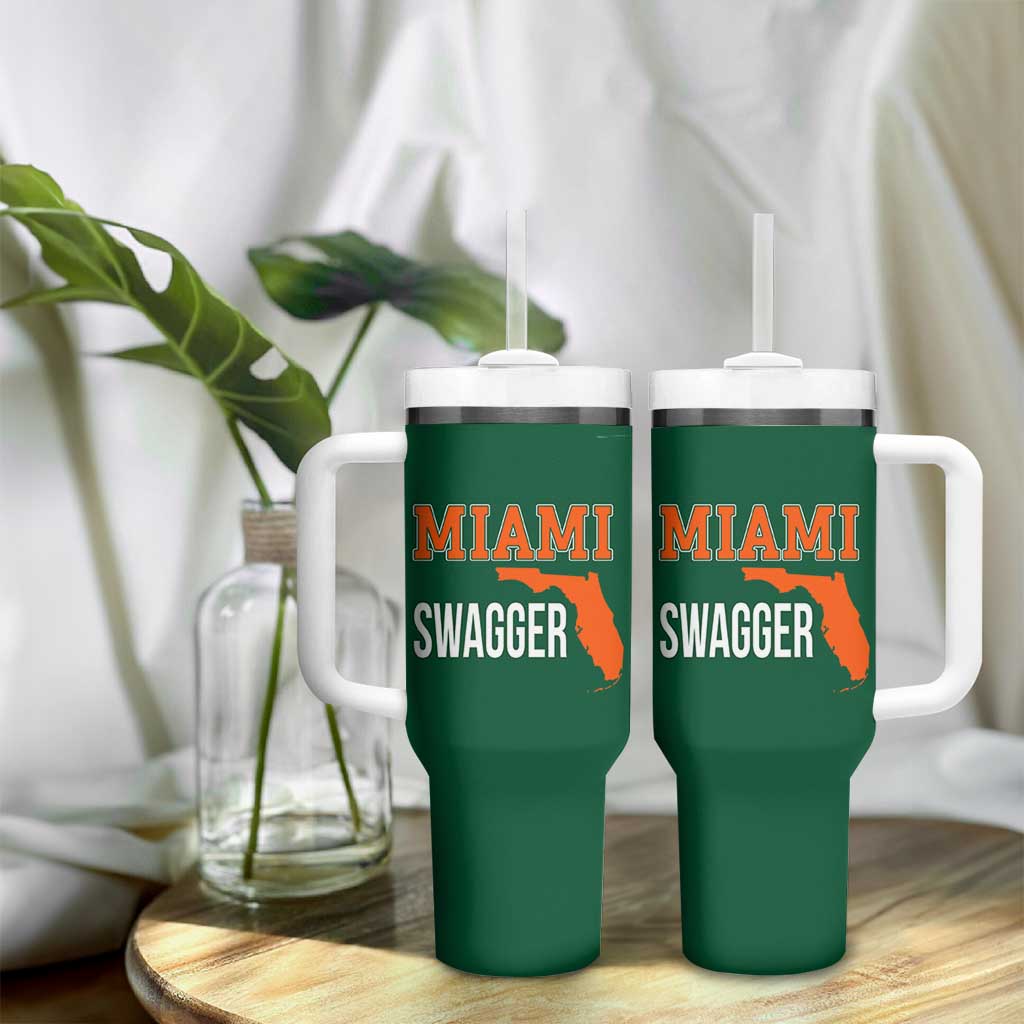 Miami Swagger Pride Tumbler With Handle Florida State Map Local Love