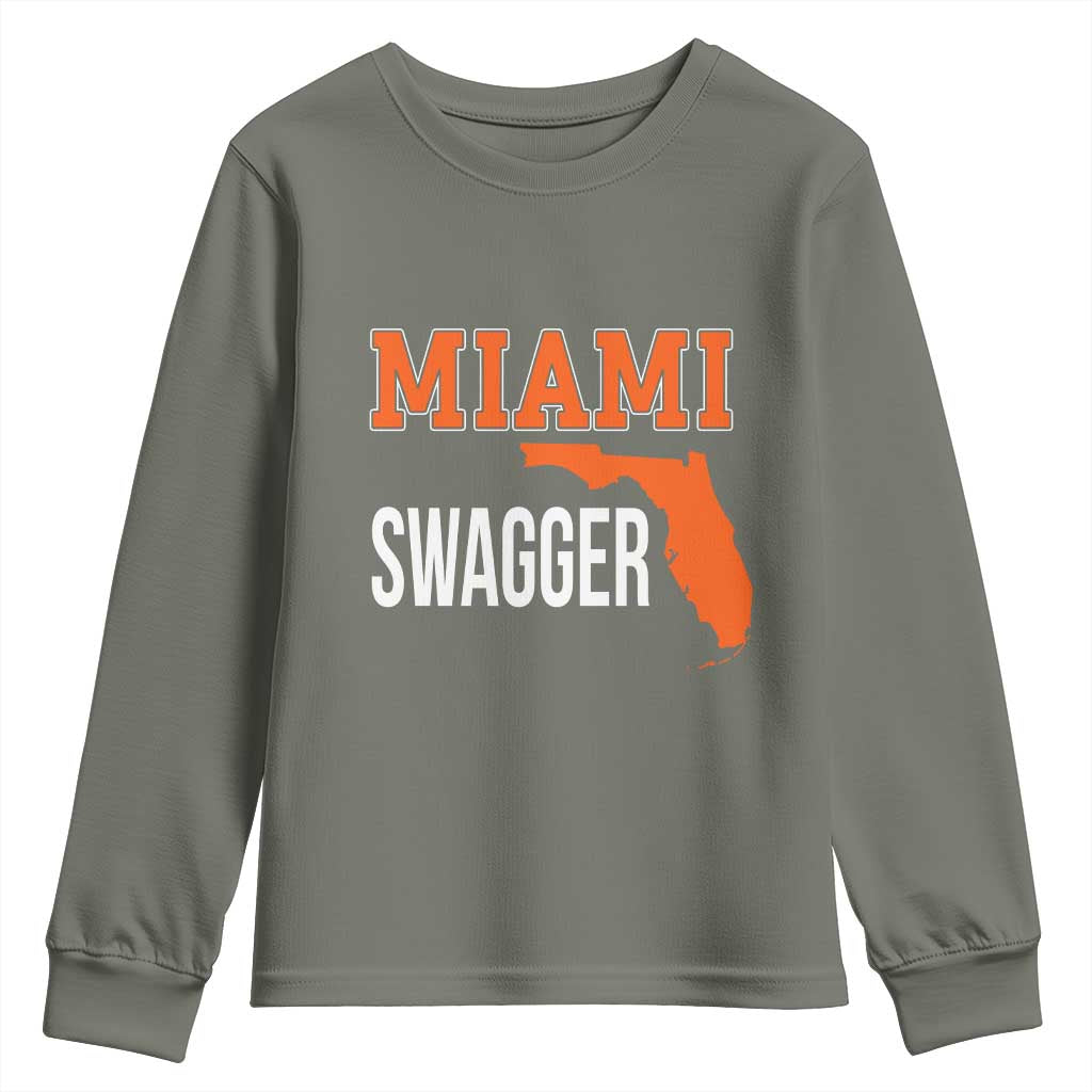 Miami Swagger Pride Youth Sweatshirt Florida State Map Local Love