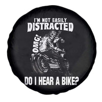 Biker Skeleton Spare Tire Cover I'm Not Easily Distracted OMG Do I Hear A Bike Funny Motorcycle