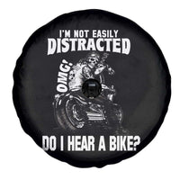 Biker Skeleton Spare Tire Cover I'm Not Easily Distracted OMG Do I Hear A Bike Funny Motorcycle