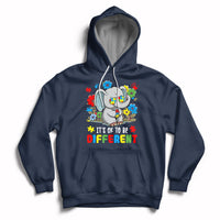 Autism Awareness Acceptance It's Ok To Be Different Elephant Hoodie - Wonder Print Shop