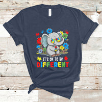 Autism Awareness Acceptance It's Ok To Be Different Elephant T-Shirt - Wonder Print Shop