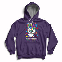 Don't Judge What You Dont Understand Autism Awarenss Penguin Hoodie - Wonder Print Shop