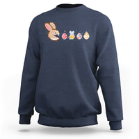 Easter Bunny Eating Eggs Happy Easter Egg Hunting Gaming Sweatshirt - Wonder Print Shop