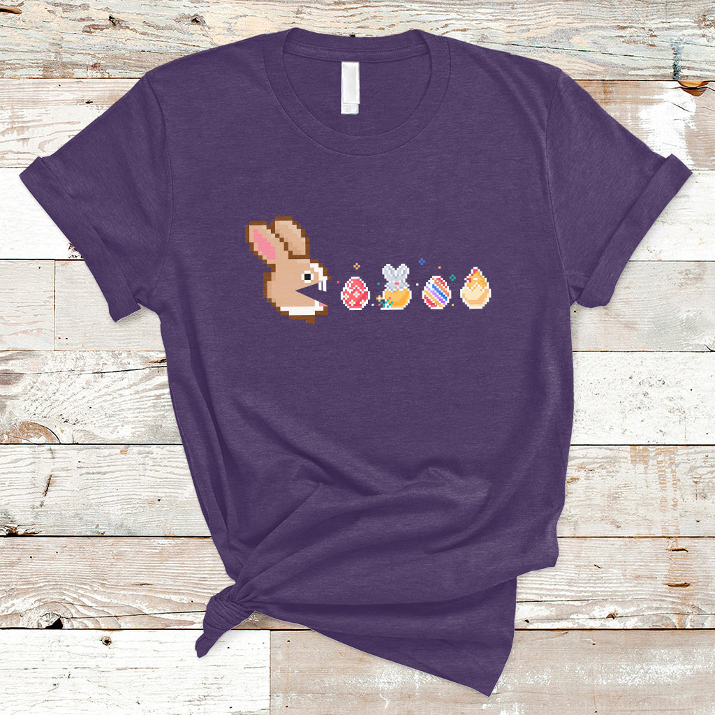 Easter Bunny Eating Eggs Happy Easter Egg Hunting Gaming T-Shirt - Wonder Print Shop