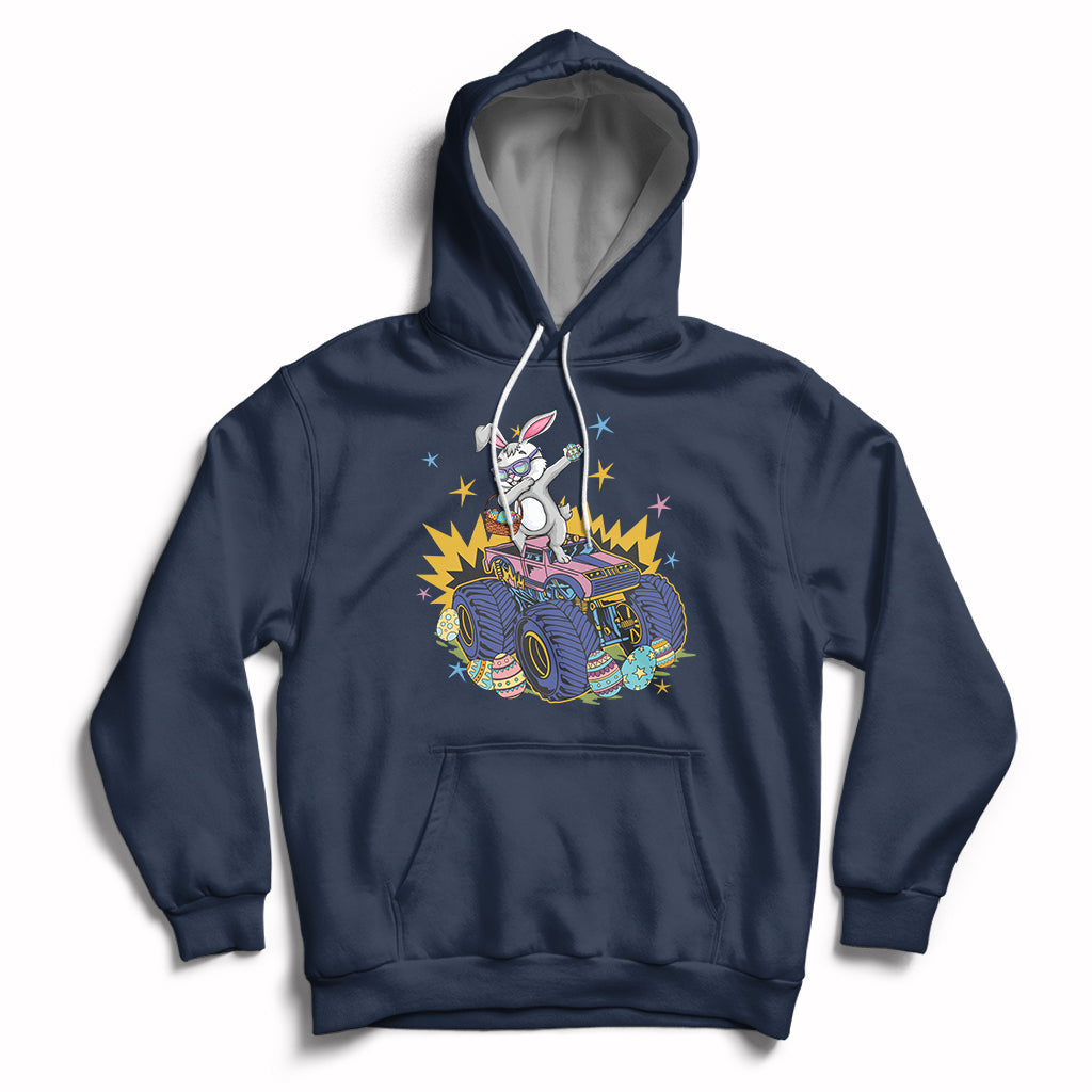 Dabbing Bunny Happy Easter Monster Truck Lovers Hoodie - Wonder Print Shop